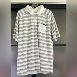 oakley XL white and gray polo shirt
